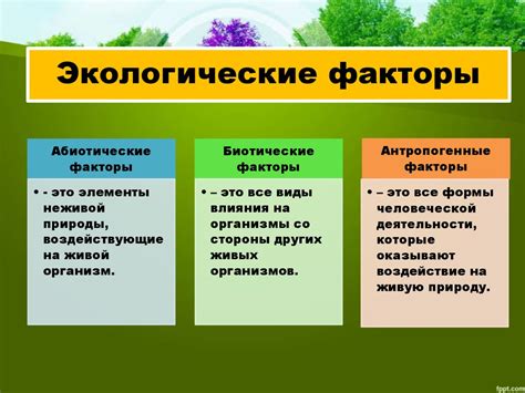  Экологические факторы 