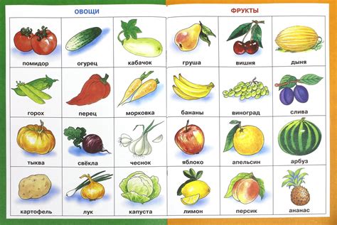 Фрукты и овощи