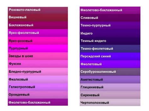 Важные оттенки и пропорции для получения фиолетового цвета