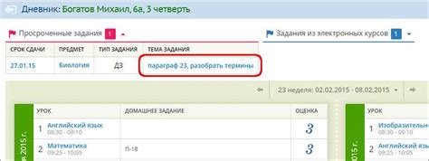 Значение зеленого треугольника в электронном дневнике