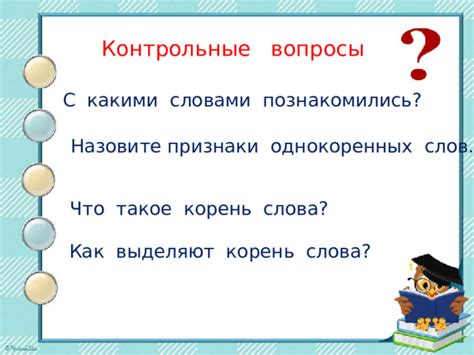 Как формулируются контрольные вопросы