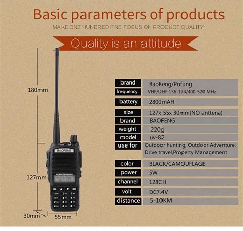 Основные настройки рации Baofeng UV-82