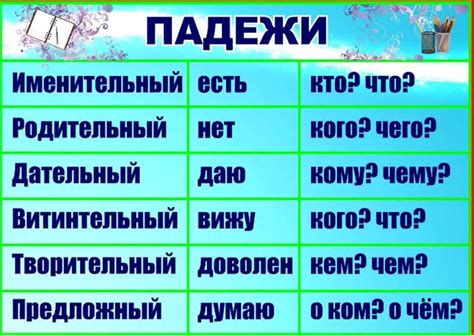 Падежи и числа
