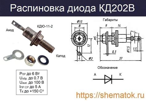 Постепенный процесс проведения измерений диода КД 202