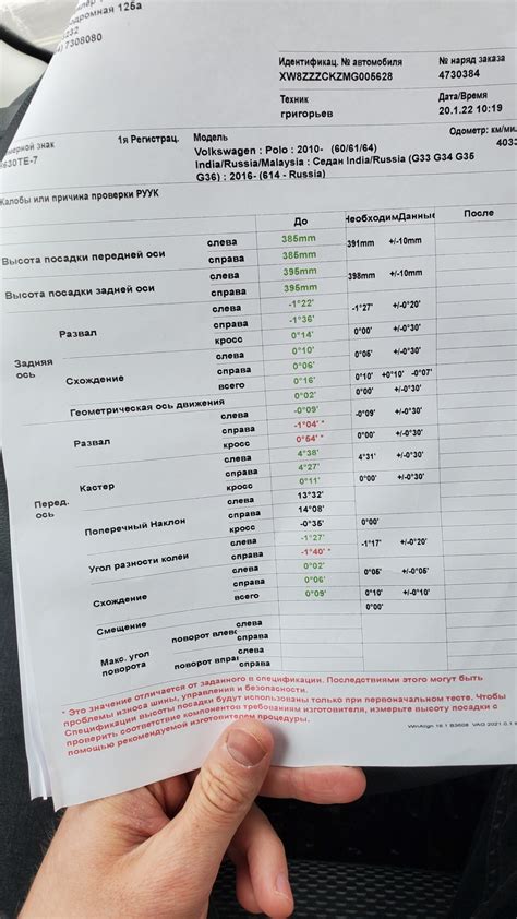 Проблемы с сходом и развалом на Volkswagen Polo седан