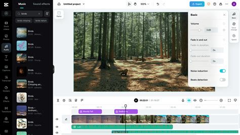 Работа с звуком в CapCut: регулировка громкости и эффекты