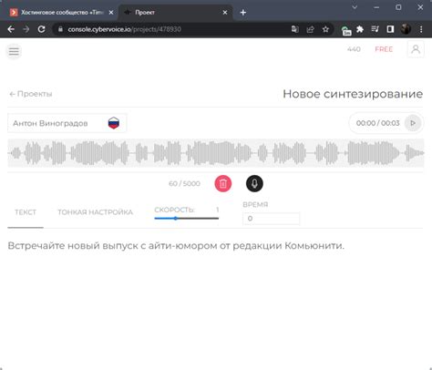 Работа с файлами озвучки