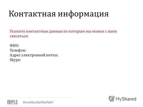 Укажите свои контактные данные