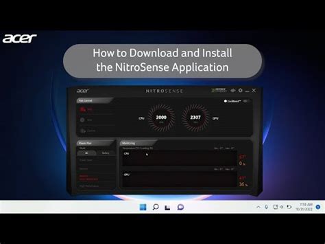 Установка Nitro Sense на Acer Nitro 5