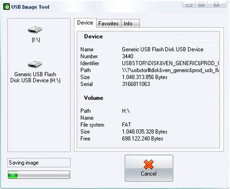 Установка USB Image Tool