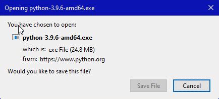  Загрузка и установка Python 