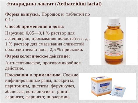 Форма выпуска и способ применения